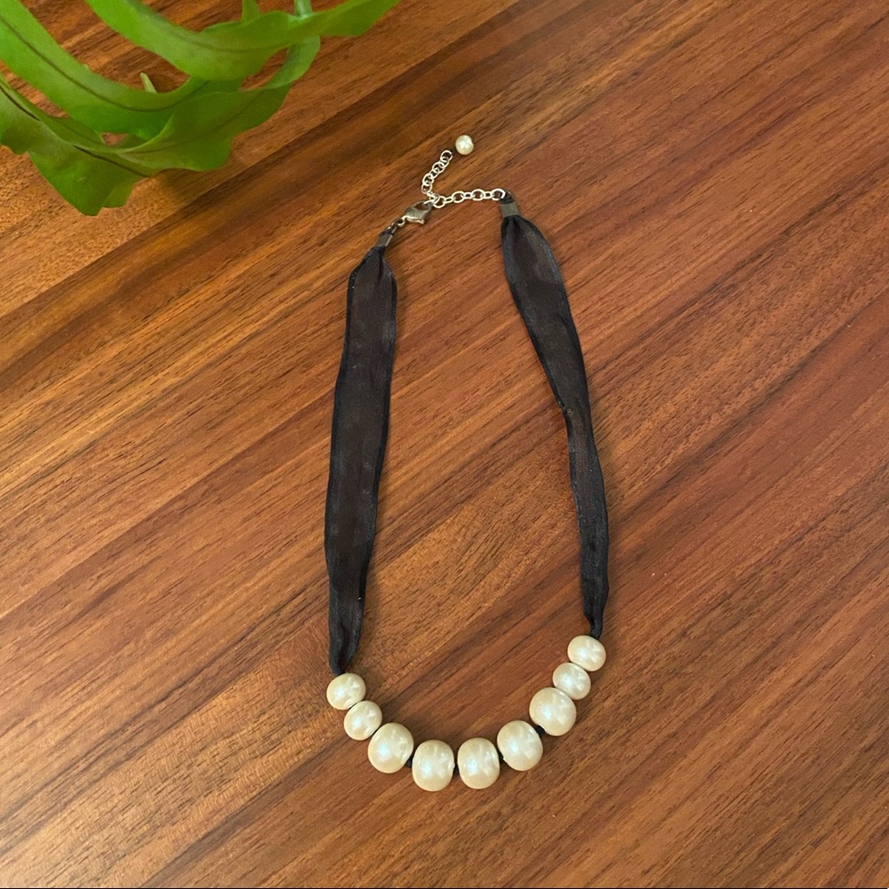 Faux pearl necklace